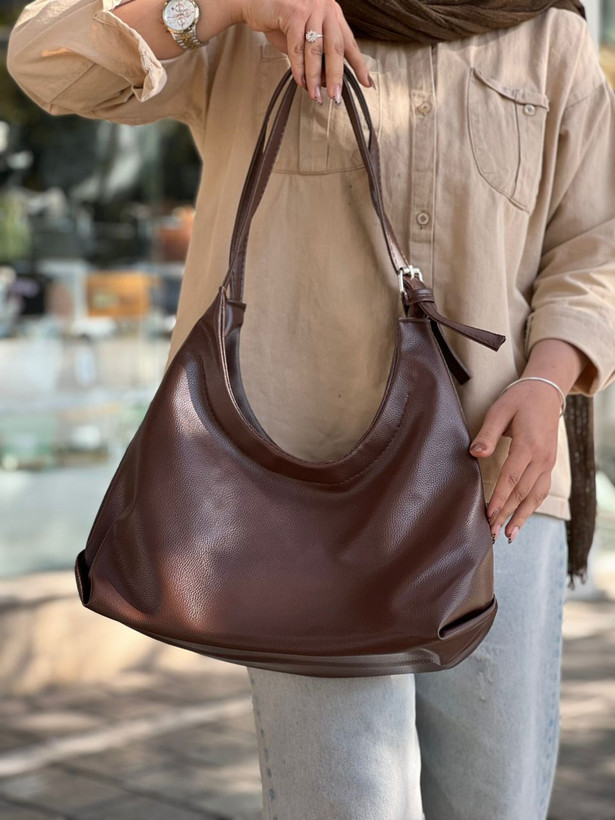 کیف لش دوبند دخترانه و زنانه آفرین قهوه ای